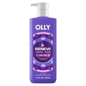 OLLY Renew Mood and Skin Vitamin-Infused Body Wash - Jasmine Bergamot - 17 fl oz - 1 of 4
