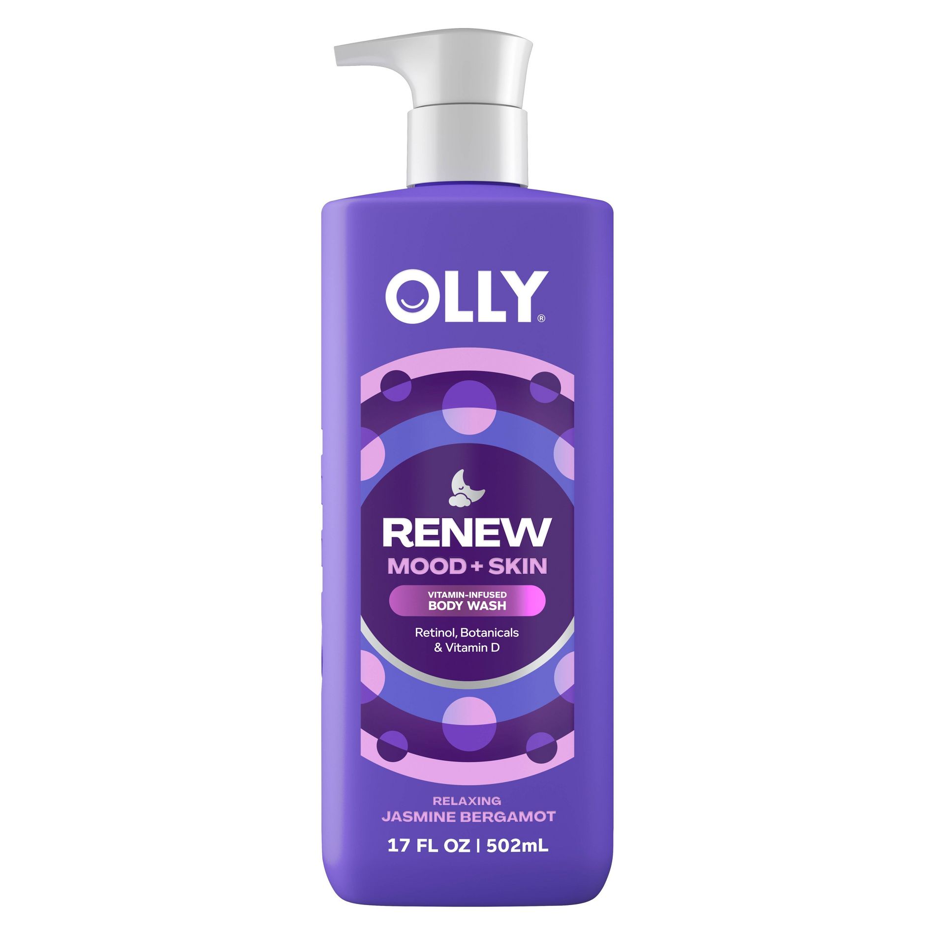 OLLY Renew Mood and Skin Vitamin-Infused Body Wash - Jasmine Bergamot - 17 fl oz
