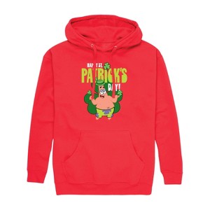Men's - SpongeBob Squarepants - Happy St. Patricks Day Graphic Fleece Pullover Hoodie - 1 of 4