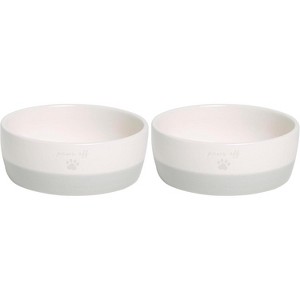 Ceramic Pet Bowl – Cute Cat Dish for Food or Water, Whisker Friendly, Non-Slip, 16oz, Microwave and Dishwasher Safe, Cat Face Design - 1 of 4