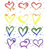 Adult Design By Humans Rainbow Pride Hearts By Classmates T-Shirt - 2 of 2