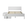 Max & Lily Queen Bed with Storage Drawers, Solid Wood Bed Frame with Panel Headboard, Wood Slat Support, No Box Spring Needed - 3 of 4