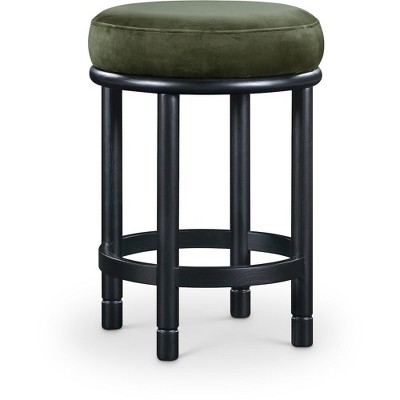 Meridian Furniture,Monette Green Velvet Counter Stool