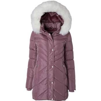 Coat Target : Sportoli Reversible Jacket Faux Quilted Puffer Womens Lined Winter Fur