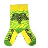 Green and Yellow Zebra Safari Socks (Tween Sizes, Small) from the Sock Panda - 3 of 4