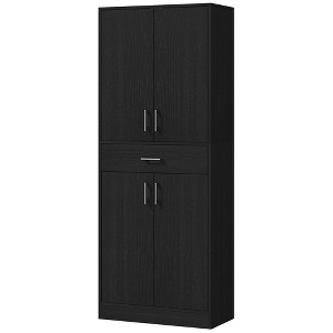 Aghana Digitals 71" Freestanding Kitchen Pantry Cabinet with 4-Tier Adjustable Shelves, Drawer, - 1 of 4