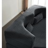 PAGED Modern Floor Sofa with 2 Pillows, Foam-Filled Sleeper Sofa Bed with Teddy Fabric for Living Room, Apartment, No Assembly Required - 4 of 4