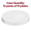 Smarty Had A Party 10.25" White with Silver Antique Floral Round Disposable Plastic Dinner Plates (120 Plates) - image 3 of 4