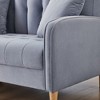 CAVINAS Modern Loveseat Sofa, Smooth Velvet Upholstered Tufted Sofa Couch for Living Room, Department, Small Space - 4 of 4