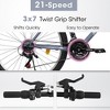 VASIP 24''Mountain Bike for Adults & Teens,21-Speed Gears & Dual V-Brakes, Durable Carbon Steel Frame,Pink - 4 of 4