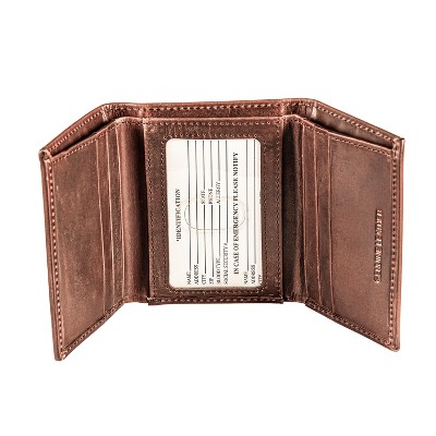 Evergreen Detroit Red Wings Crazy Horse Collection Tri-Fold Wallet