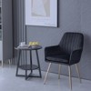 KTMBDW Set of 2 Dining Chairs with Back, Velvet Upholstered Modern Accent Chairs with Metal Legs for Dining Room - 2 of 4