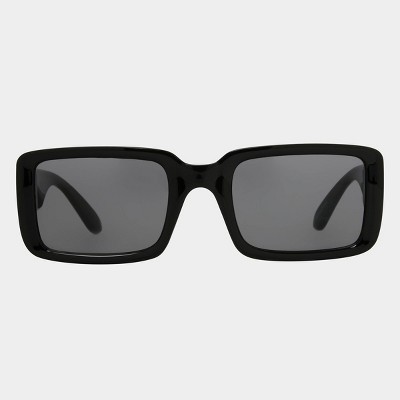 Women's Plastic Rectangle Sunglasses - Universal Thread™ Black