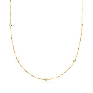 Ross-Simons 0.33 ct. t.w. Lab-Grown Diamond Station Necklace in 18kt Gold Over Sterling - 1 of 4