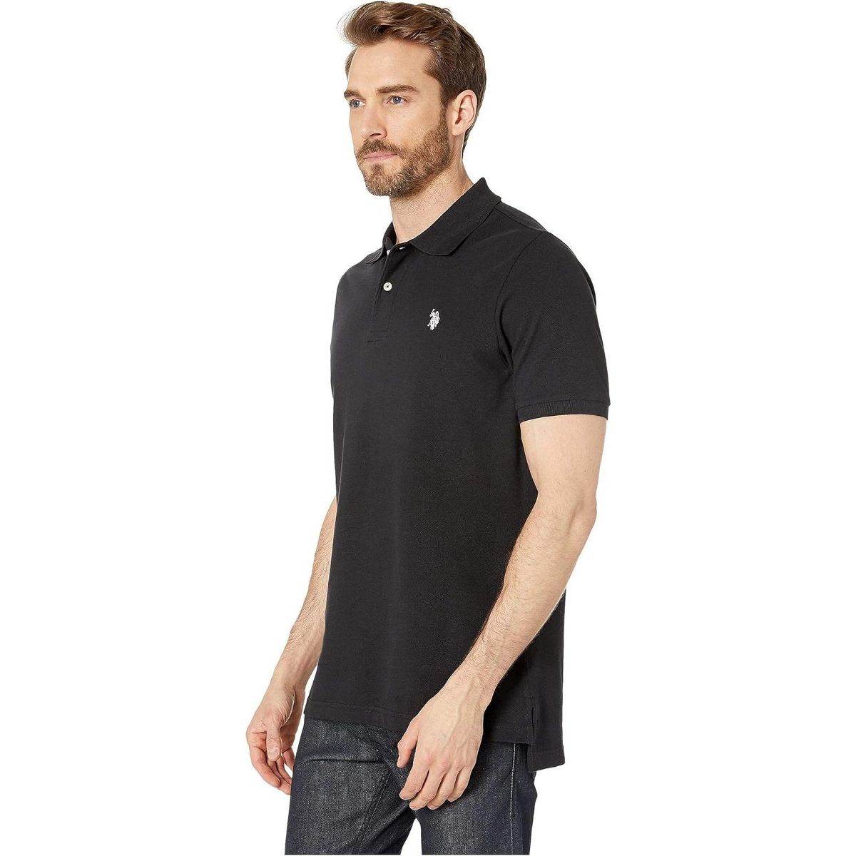 U.S. Polo Assn. Men's Classic Polo Shirt, Two-Button Closure Pique Polo Shirt, Summer Fashion Golf Shirt - thumbnail 6