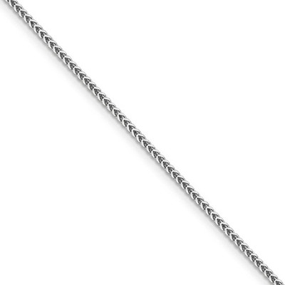 Black Bow Jewelry 1.3mm, 14k White Gold, Solid Franco Chain Necklace