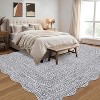 Coucheta Printed Rug - Washable Rug Farmhouse Braided Print Non Slip Neutral Carpets, Low Pile Non Shedding Floor Covering, Soft Thin Foldable Mats - 2 of 4