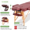 FDW Massage Bed 73 inch Long Height Adjustable Portable 2 Folding Massage Salon Table W/Sheet Cradle Bolsters Hanger Facial Salon Tattoo Bed - 2 of 4