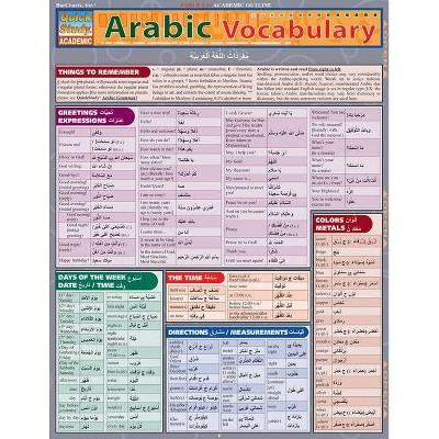 Arabic Vocabulary - (Quickstudy: Academic) by  Joseph Levy (Poster)