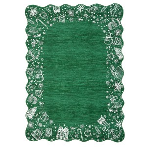 COZONY Washable Runner Rug for Living Room Bedroom, Soft Non-Shedding Thin Floor Mat, Foldable Christmas Decor Indoor Carpet - 1 of 4