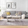 Airsurfer 47.24*23.62 and 35.43*31.49 inch Rectangle Wood Detachable Coffee Table,Single L Shape Farmhouse Coffee Table for Dining Room,Garden - 3 of 4