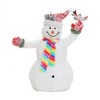 LuxenHome 3Ft Lighted Snowman with Bird, Festive Outdoor Christmas Display White, Red, Green, Multi - 3 of 4
