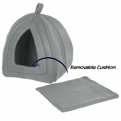Small Gray Plush Foam Triangle Cat House