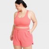 Women's Airy Sleek Ribbed High-Rise Shorts 3.5" - All In Motion™ - 3 of 3