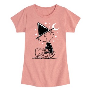 Girls' - Peanuts - Sally Witch Fitted Short Sleeve Graphic T-Shirt - 1 of 4