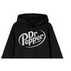 Dr. Pepper White Logo Adult Black Long Sleeve Hooded Sweatshirt - 2 of 3