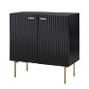 Knossos 30" Tall 2-Door Accent Soft Close Storage Cabinet with Metal Legs | KARAT HOME - 2 of 4