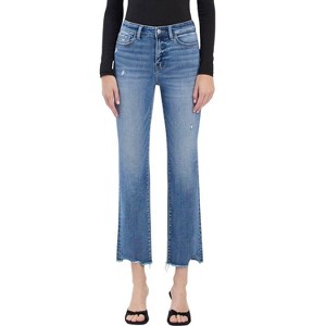 Women's Tummy Control High Rise Slim Straight Jeans - Plus - LOVERVET - 1 of 4