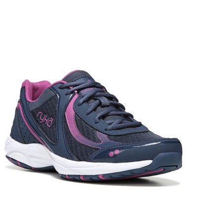navy/pink leather