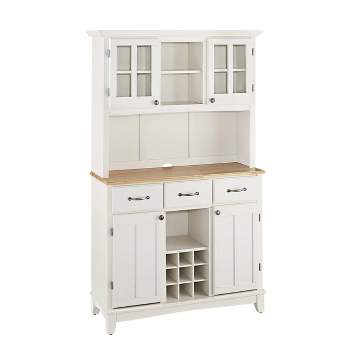 Sideboard buffet Servers Wood Top and Hutch - Home Styles