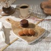 SEVOBAL Serving Platters Handmade Teak Wood Cheese and Bread Board with Asymmetrical Modern Design for Cakes, Appetizers, Beige, 15"*7.5"*0.75" - 2 of 4