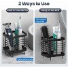 LunaLulinlk Toothbrush Holders Stainless Steel Electric Toothbrush Holder Wall Mounted, Shower Toothbrush Toothpaste Holder, 2 Slots, Black - 2 of 4