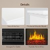 Karl Home 1400-Watt 43.3-inchW Electric Fireplace with Mantel / WIFI Function in White - 3 of 4