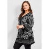 Avenue Women's Plus Size Scarf Print Tunic - 4 of 4