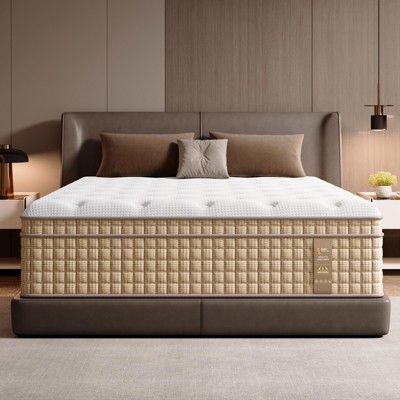 PAGED Hybrid Mattress Breathable Fiberglass-Free Mattress with Gel Memory Foam for Breathable Comfort