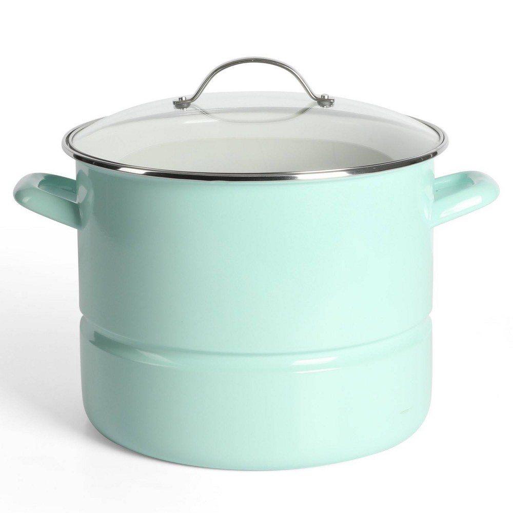 Martha Stewart Thayer 16qt Steamer Pot with Stainless Steel Insert Blue