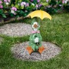 Northlight Sitting Duck in Raincoat and Umbrella Outdoor Garden Statue - 10.5" - 2 of 4