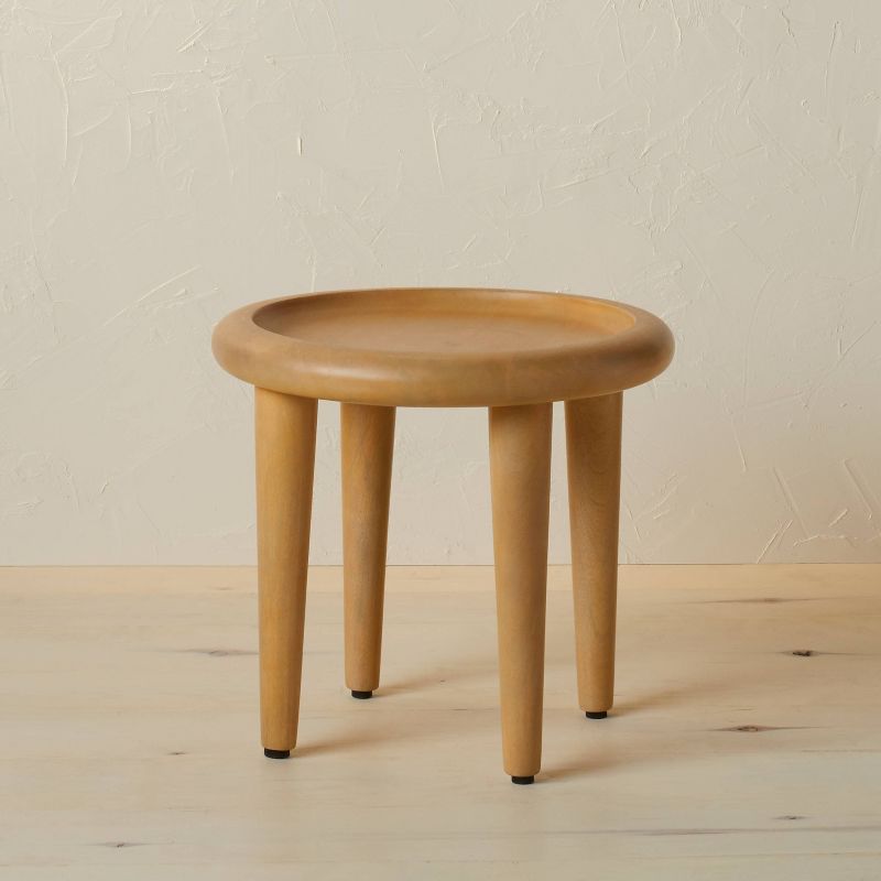 Alabata Round Wood End Table Natural - Opalhouse&#8482; designed with Jungalow&#8482;, 1 of 7