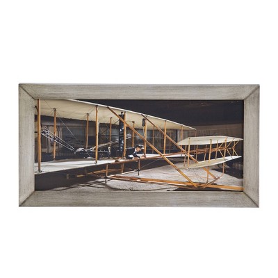 A&B Home 15.5"x30" Flight Wall Art : Transitional Style, Modern Geometric Mixed Media, Framed MDF Canvas