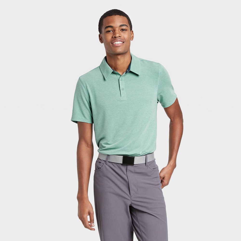 Men's Pique Golf Polo Shirt - All in Motion Turquoise M, Men's, Size: Medium was $22.0 now $12.0 (45.0% off)