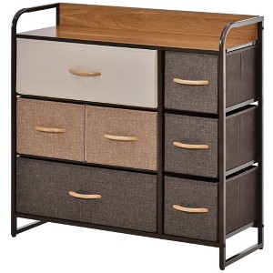 NicBex 7 Drawers Dresser for Bedroom,Fabric Dresser with Wooden Platform,Dressers for Kids Room,Living Room,Entry and Hallway,Brown - 1 of 4