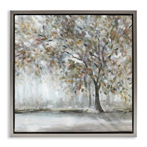 Stupell Industries Woodland Nature Tree Painting Floating Frame Canvas Art - 1 of 4