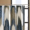 VYNXARIA Abstract chevron printed design,Cotton Printed Shower Curtain,Navy - 3 of 4