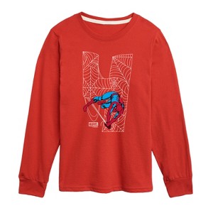 Boys' - Marvel - Spider-man 4Th Birthday Long Sleeve Graphic T-Shirt - 1 of 4