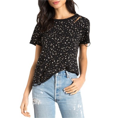 n:philanthropy Womens Atlas Mini-Floral Basic T-Shirt