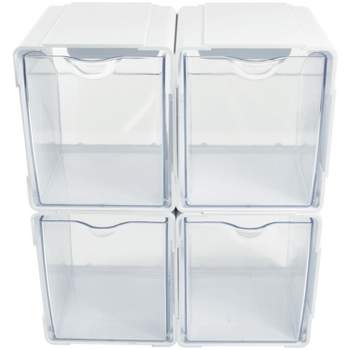 BTSKY Stack & Carry Box, Clear Plastic Storage Container Stackable Home  Utility Box with Removable Tray Multi-Purpose Storage Bin for Organizing